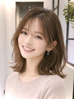 フリック 京都河原町店(FLICK)&nbsp;★ミディアムレイヤーボブ/ココアブラウン/韓国巻き/脱白髪染め