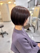 ソイクフ(SOY KUFU) 大人可愛い20代30代40代◎ショートボブワインレッド顔周りカット