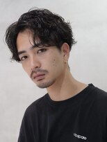 バイフィフス 原宿/表参道(by fifth) シャドウパーマスパイラルパーマセンターパート大人メンズヘア