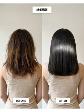 SENJYU 名古屋 名駅【髪質改善 縮毛矯正 白髪ぼかし特化サロン】【4/1OPEN（予定）】 髪質改善縮毛矯正ミディアムヘア/名古屋駅