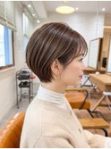 『白髪ぼかし×本格髪質改善』ショートカット