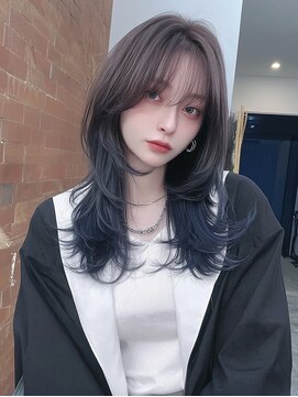 サロンドアイ(salon de i) ブルーブラックロング × ブルーブラック