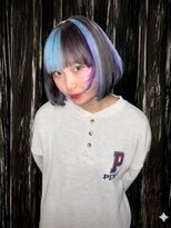 コエル(KOER)&nbsp;89. ダークブルー/ショート/インナーカラー/艶感