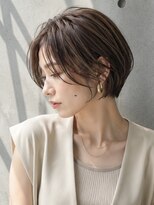 ウィールール 手稲店(WE RULE) 30代・40代・50代 こなれ前髪ハンサムショート×艶感カラー