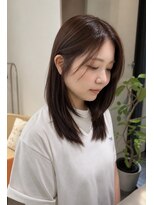 エディト(edito)&nbsp;韓国ミディアムレイヤー×艶暖色ブラウン＊