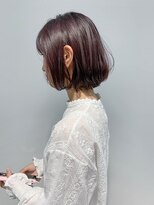 テトヘアー(teto hair) bob(ボブ、イルミナカラー、チェリーレッド)