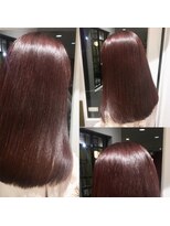 ディーリンク 南橋本店(HAIR MAKE DLINK) レディース切りっぱなしピンク