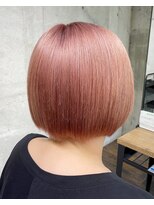 ガルボ ヘアー(garbo hair) #ピンクカラー#ボブ#丸みボブ#ケアブリーチ#ハイトーン