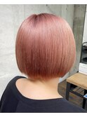 #ピンクカラー#ボブ#丸みボブ#ケアブリーチ#ハイトーン