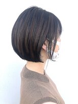 アドラーブル 長岡リバーサイド千秋店(adorable)&nbsp;20代30代大人可愛い艶感グレージュ切りっぱなしショート