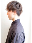 イケメン黒髪ニュアンスパーママッシュ束感モテる流行モテ髪
