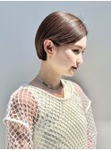 前下がりボブ/小顔レイヤー/前髪あり/20代30代40代