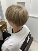 メンズマッシュスタイルブリーチカラー