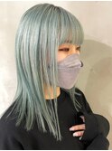ダブルカラーケアブリーチミントベージュ髪質改善ペールカラー
