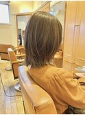 10代20代大人可愛い韓国風くびれレイヤーボブシースルーバング