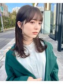 ナチュラル小顔前髪あり後れ毛サイドバング結べるボブくびれヘア