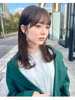 ノラ ヘアーサロン(NORA HAIR SALON) ナチュラル小顔前髪あり後れ毛サイドバング結べるボブくびれヘア