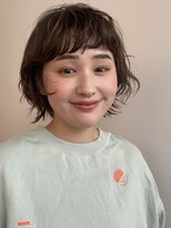 ガーデン 銀座(GARDEN)&nbsp;デジタルパーマ　チェリーブラウン　イメチェン　顔まわりパーマ