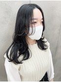 前髪なしウルフ/フリンジバング/ロングレイヤー