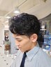 メンズカット+パーマ+超音波ケラスターゼトリートメント￥14300