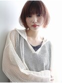 レイヤーボブ#フェザーショート#マロンベージュ
