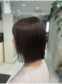 暖色ブラウン＿切りっぱなしボブ