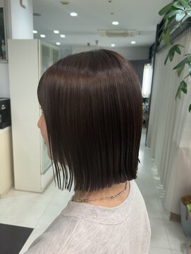 プランタン フォー ヘアー(printemps FOR HAIR) 暖色ブラウン＿切りっぱなしボブ