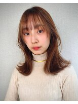オグジュアリー 表参道(aux.)&nbsp;艶感韓国前髪レイヤーカット大人可愛いカール似合わせカット