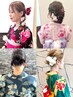 浴衣着付け+ヘアセット￥8800【着付け・姫野担当&ヘアアレンジ・大村担当】