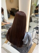 ジーナ 博多筑紫口(Zina)&nbsp;美髪ストレート×カシスピンク/YURI/博多美容室/博多髪質改善