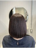 【髪質改善/安佐南区/カラー】つやつやブラウンボブ