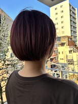 モーメント(moment)&nbsp;ミニボブ　ダブルカラー　ピンクレッド