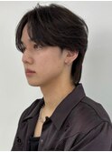 ニュアンスパーマ 束感 フェザーパーマ 20代 韓国風パーマ 眉毛