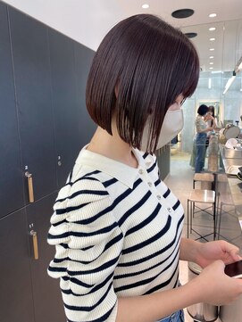 マロンベージュ/ボブ/前髪/レイヤー/髪質改善/縮毛矯正/横浜