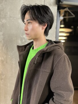 men's/顔周り/ニュアンスパーマ/黒染め/韓国/ダウンパーマ