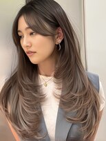 ヨロ 渋谷(YOLO) 韓国ヘアーハッシュカットレイヤーカットハイライトカラー