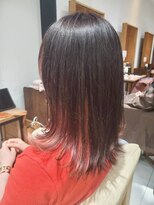ヘアリゾート粋 リマ 銀座店(lima)&nbsp;インナーカラー/レッドカラー/くびれミディ
