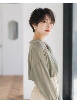 バグズ ヘアデザイン 桔梗が丘店(Baguz HAIR DESIGN)&nbsp;大人美人ショートボブ×シースルーバング×耳掛け