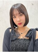 レイヤーボブ/ラテグレージュ/韓国巻き/顔周りカット/池袋