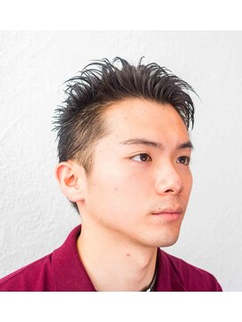 ヘアーラボラトリーメロウ(Mellow) ショートツーブロック刈上げウェットスタイル