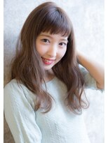 ティエラ 西新店(TIERRA)&nbsp;大人かわいいふんわり無造作ウェーブ×眉上バング　20代30代☆