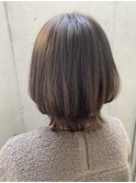 #ひし形シルエット#ミルクティーカラー#外ハネボブ