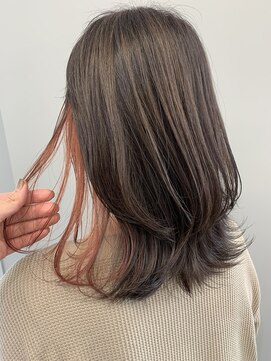 ヘアーアンドビューティーザ エフ(Hair Beauty the F) イヤリングカラー/ピンク/艶カラー/グレージュ/透け感