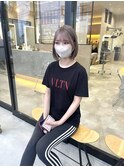 モノグレージュショート