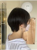 さっぱりショートヘア/アッシュブラック#刈り上げショート