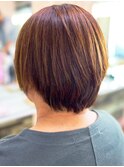 透明感♪髪質改善カラー小顔艶感前下がりショートレイヤー