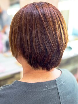 アークスヘアー 透明感♪髪質改善カラー小顔艶感前下がりショートレイヤー