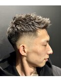 <理容室>メンズ　フェード　バーバースタイル　アイロンパーマ