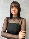 三軒茶屋_レディース_ミディアム_黒髪_ボブ_顔まわり_レイヤー