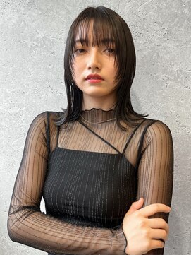 アース 三軒茶屋店(HAIR&MAKE EARTH) 三軒茶屋_レディース_ミディアム_黒髪_ボブ_顔まわり_レイヤー